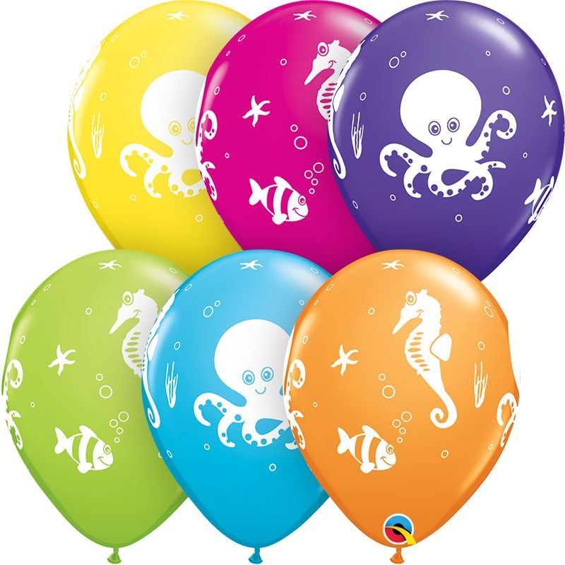 11&quot; Fun Sea Creatures Balloon (Without Helium)