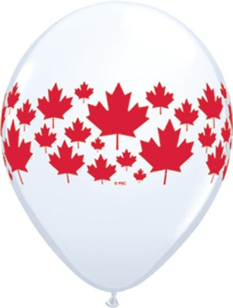 11&quot; Maple Leaf Around Balloon (Without Helium)