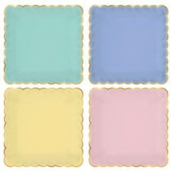 Spring Pastels 10&quot; Scalloped Plates (8)