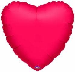 Metallic Red Heart 18&quot; Mylar Balloon