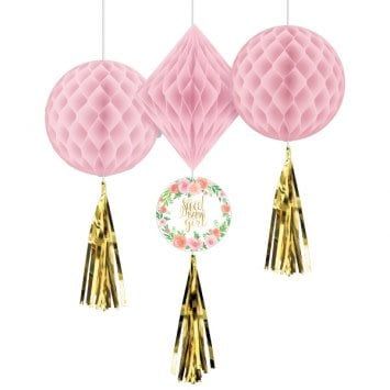 Floral Baby Honeycomb Decorations