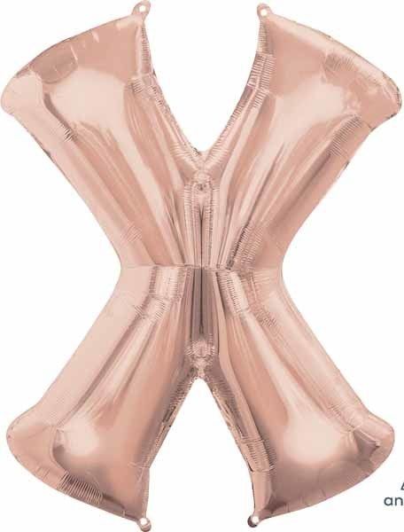 Rose Gold Letter X Mylar 34&quot; Balloon