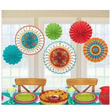 Fiesta Paper Fan Decorations (6)