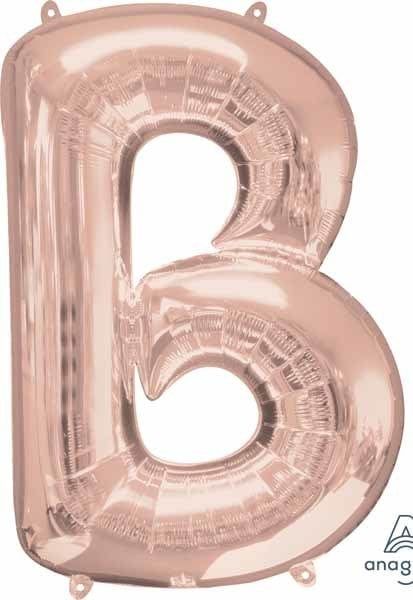 Rose Gold Letter B Mylar 34&quot; Balloon