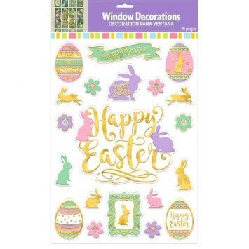 Easter Embossed Foil Window Decorations