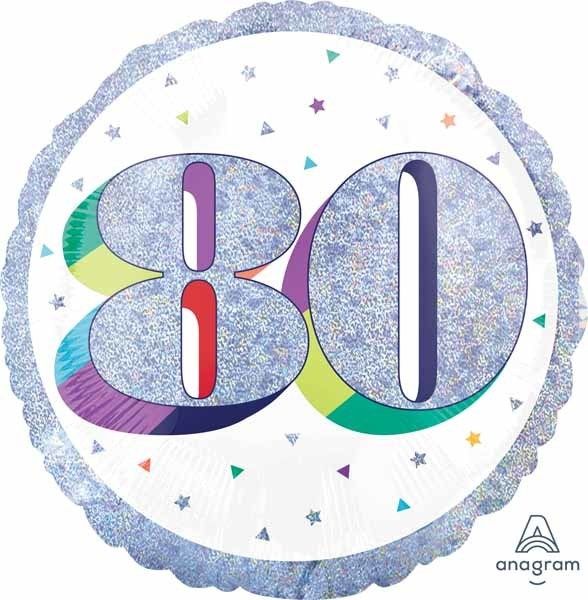Here&#39;s To Your 80th Birthday 18&quot; Mylar Balloon