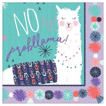 Llama Fun Luncheon Napkins (16)