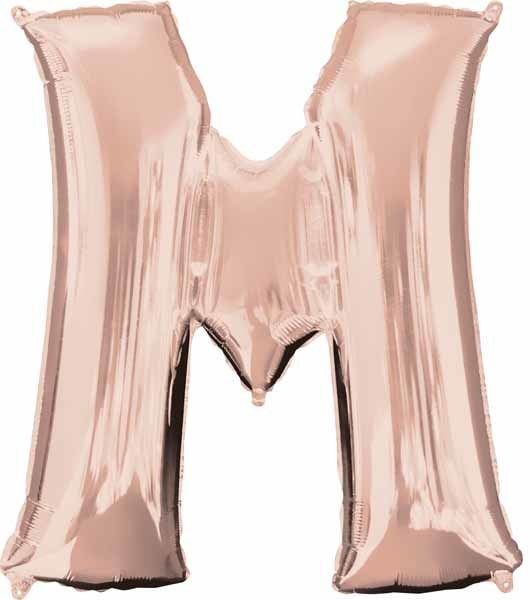 Rose Gold Letter M Mylar 34&quot; Balloon