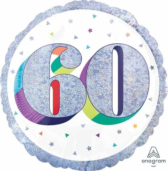Here&#39;s To Your 60th Birthday 18&quot; Mylar Balloon
