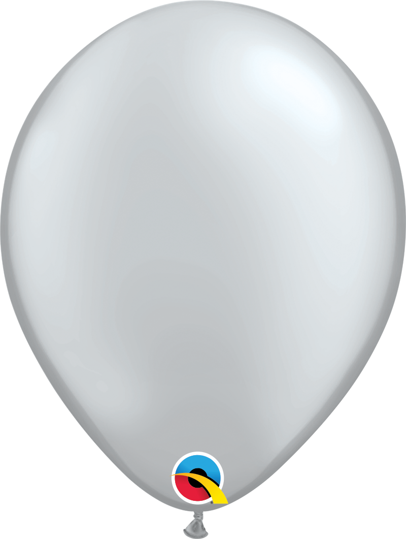11&quot; Silver Metallic Latex Balloon (Without Helium)