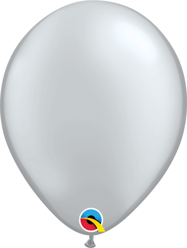 11&quot; Silver Metallic Latex Balloon (Without Helium)