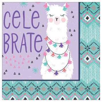 Llama Fun Beverage Napkins (16)