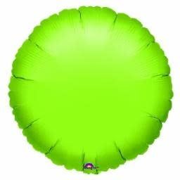 Lime Green Round 18&quot; Mylar Balloon