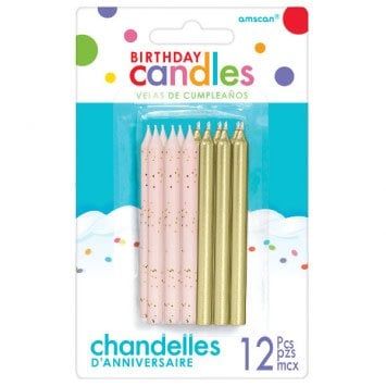 Glitter and Metallic Candles - Gold