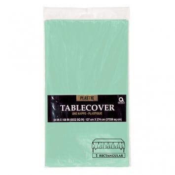 Cool Mint Plastic Table Cover 54&quot; x 108&quot;