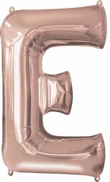Rose Gold Letter E Mylar 34&quot; Balloon