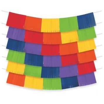 Rainbow Foil Decorating Backdrop  9 banners, 60&quot; each