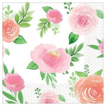 Floral Baby Beverage Napkins (16)