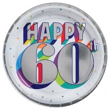 Here&#39;s To 60 Round Metallic Plates, 7&quot; (8)