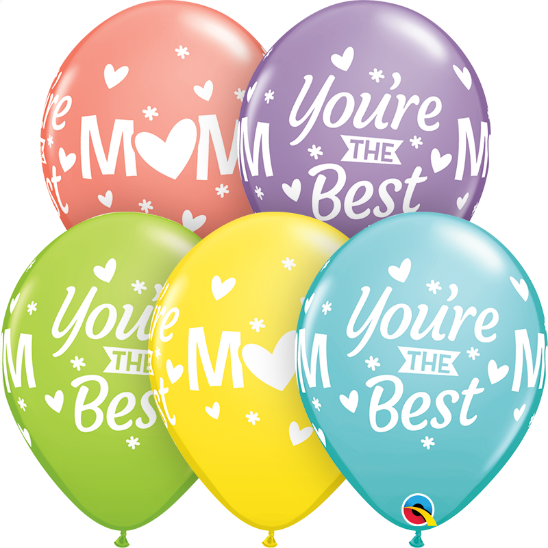 11&quot; Mom you&#39;re the Best Balloon (Without Helium)