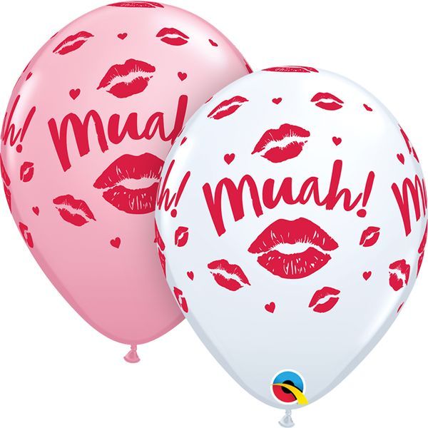 11&quot; Kissy Lips Muah! Latex Balloon (Without Helium)