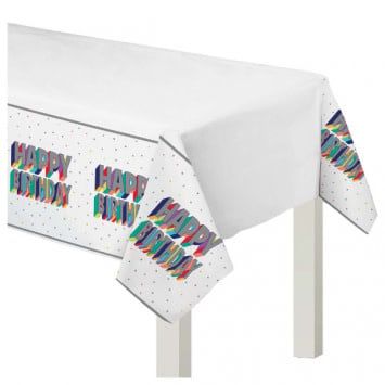 Here&#39;s To Your Birthday Plastic Table Cover