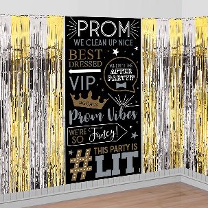 Prom Scene Setter Black, Gold &amp; Silver