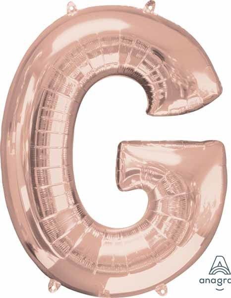 Rose Gold Letter G Mylar 34&quot; Balloon