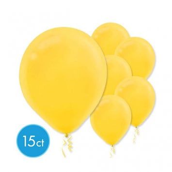 Yellow Sunshine 12&quot; Latex Balloons (15)