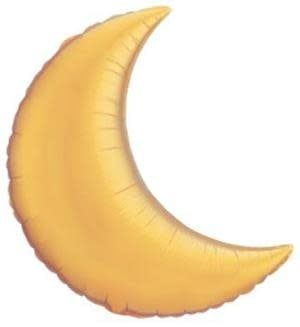 Gold Crescent Moon 35&quot; Mlyar Balloon
