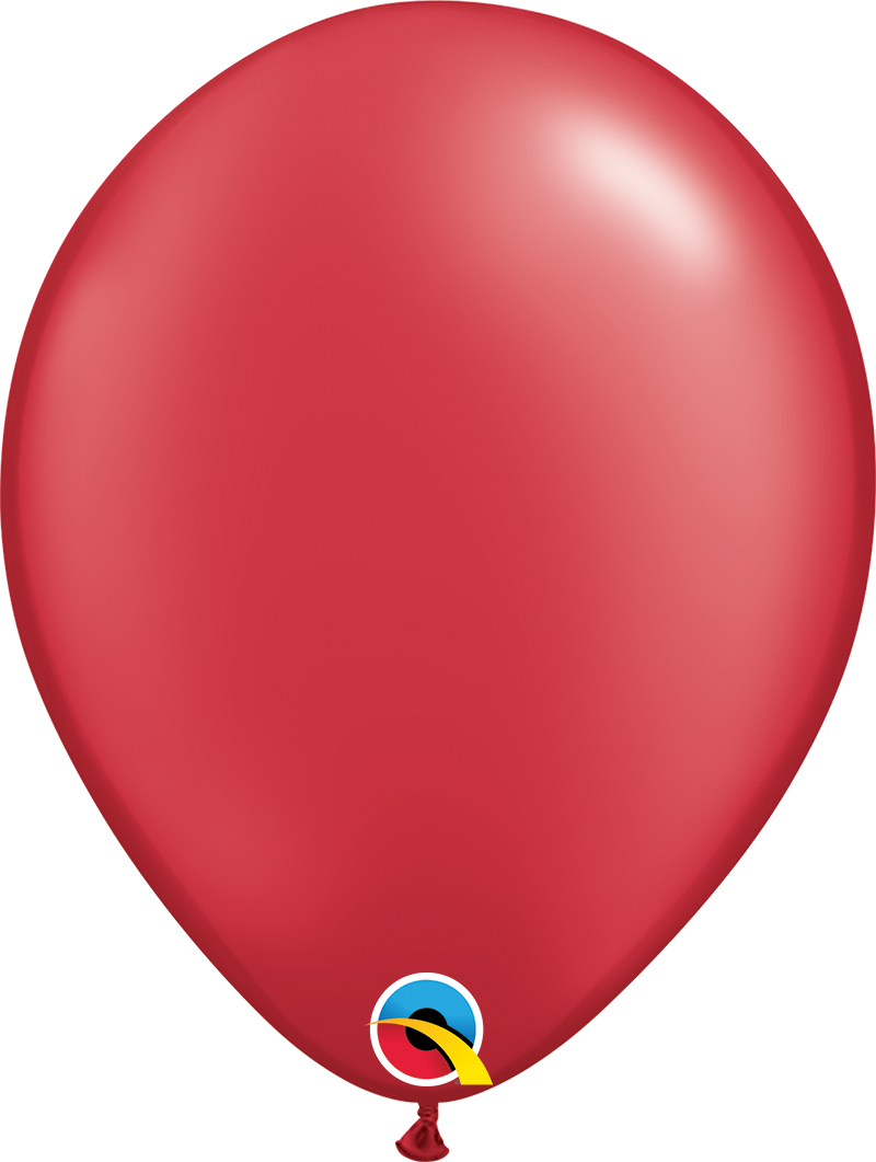 11&quot; Pearl Ruby Red Latex Balloon (Without Helium)