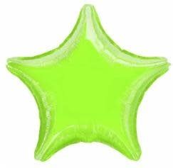 Lime Green Star 18&quot; Mylar Balloon