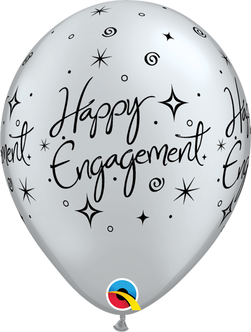 11&quot; Engagement Elegant Sparkle Balloon (Without Helium)