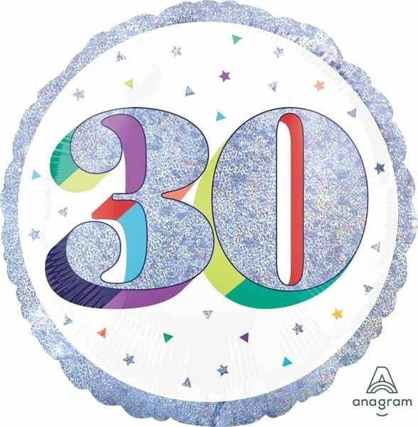Here&#39;s To Your 30th Birthday 18&quot; Mylar Balloon