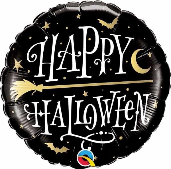Halloween Golden Broomstick 18&quot; Mylar Balloon