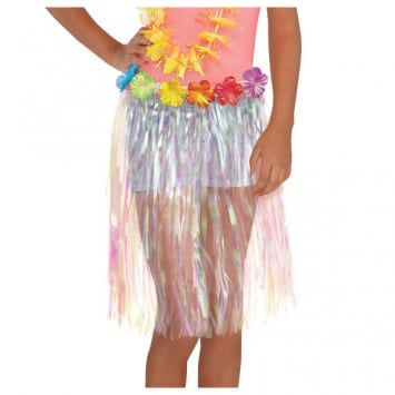 Iridescent Plastic Luau Skirt - Child