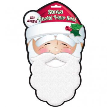 Santa Plush Facial Hair Set