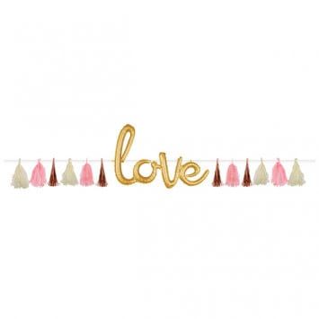 Tassel Tissue Banner - Light Pink/Ivory/Rose Gold