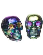 Metallic Oil Slick Rainbow Skull 5&quot;