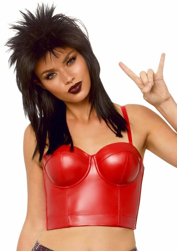 21&quot; Unisex Rockstar Black Wig