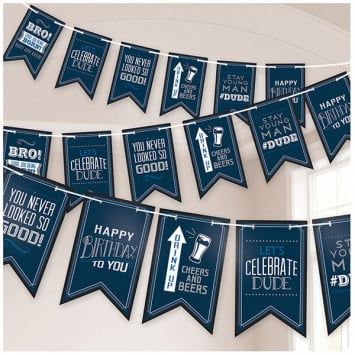 Happy Birthday Man Pennant Banner