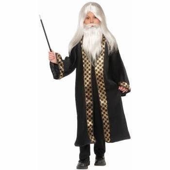 Child Wizard Wig, Moustache &amp; Beard