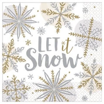 Shining Snow Luncheon Napkins (16)