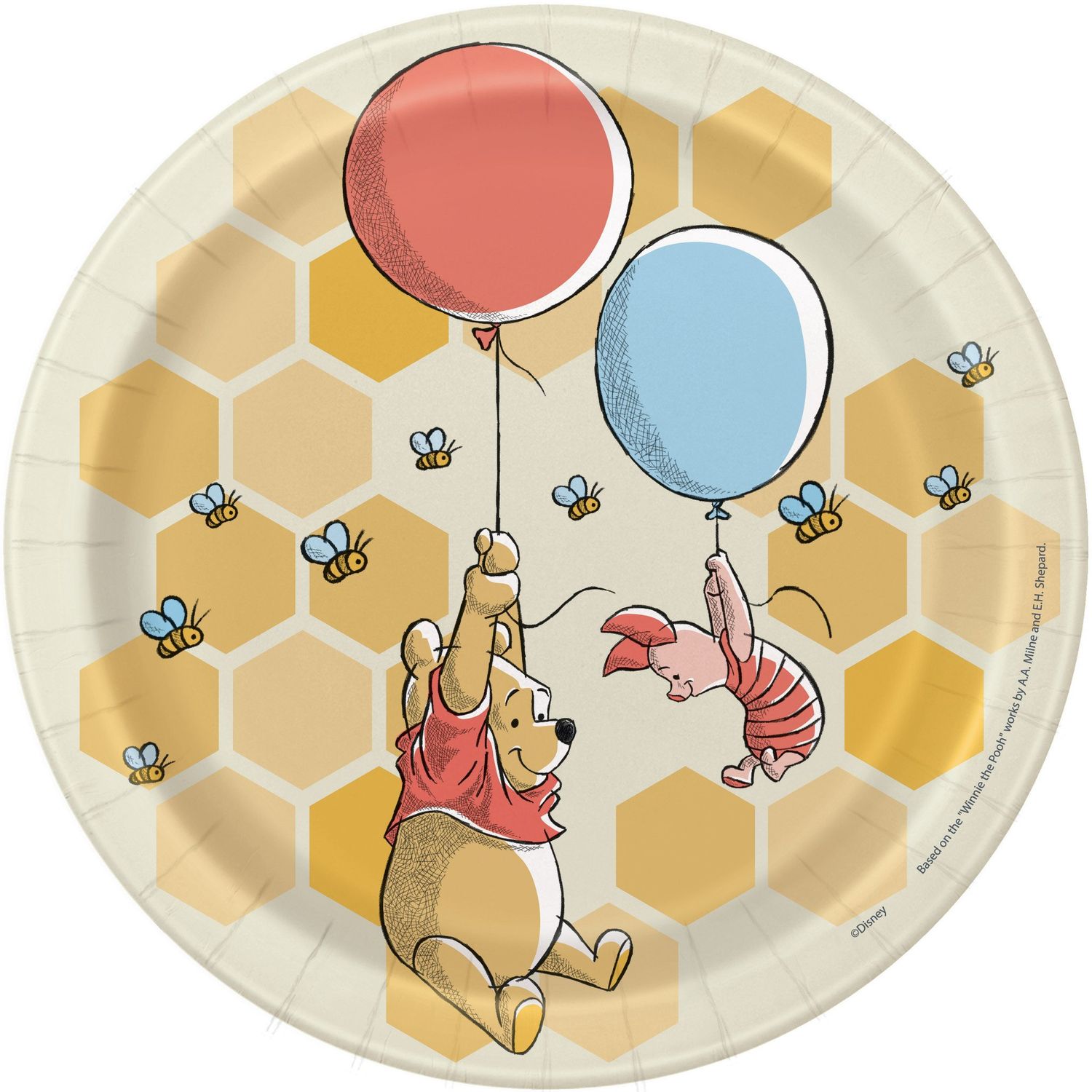 Winnie The Pooh 7&quot; Plates (8)