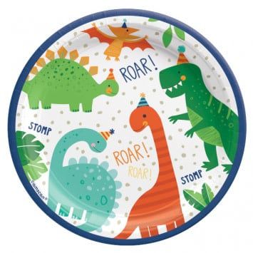 Dino-Mite 7&quot; Round Plates (8)