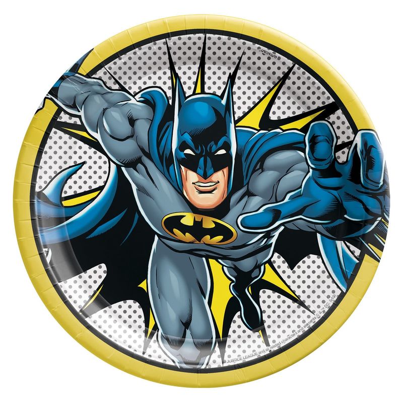Justice League Heroes Unite™ 9" Round Plates - Batman (8)