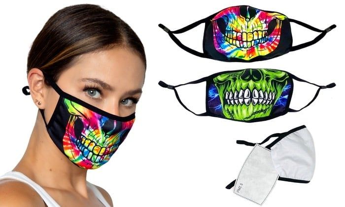 Tye Dye Skull Cloth Mask