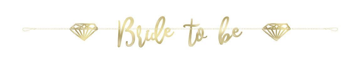 Gold Bride To Be Banner