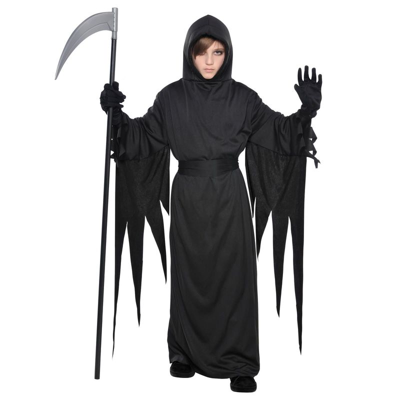 Child Black Terror Robe - Standard (8-10) Costume