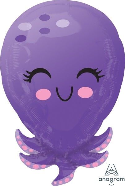 Octopus 21&quot; JR Shape  Mylar Balloon